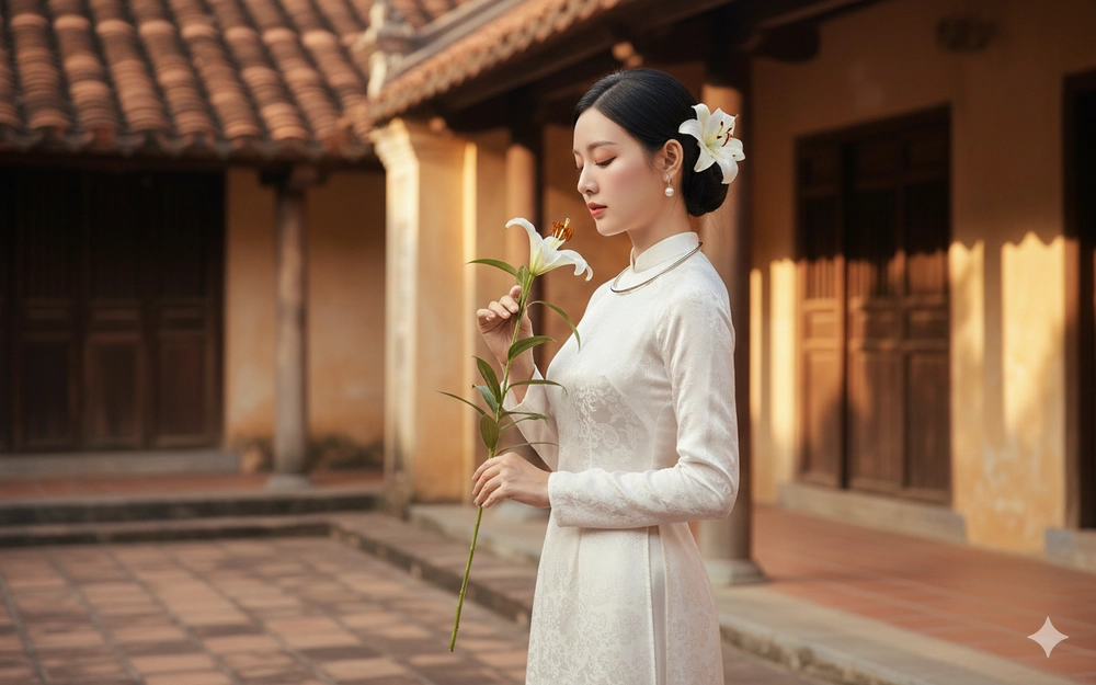 Tạo ảnh áo dài tết cực sang chảnh với Gemini AI