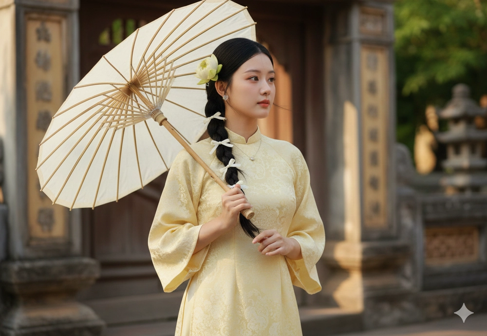 Tạo ảnh áo dài tết cực sang chảnh với Gemini AI