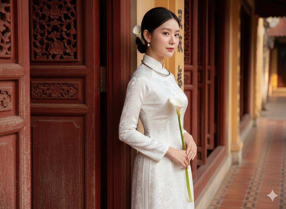 Tạo ảnh áo dài tết cực sang chảnh với Gemini AI