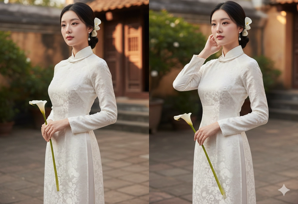 Tạo ảnh áo dài tết cực sang chảnh với Gemini AI