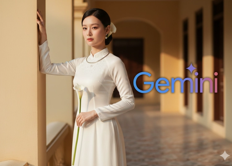 Tạo ảnh áo dài tết cực sang chảnh với Gemini AI
