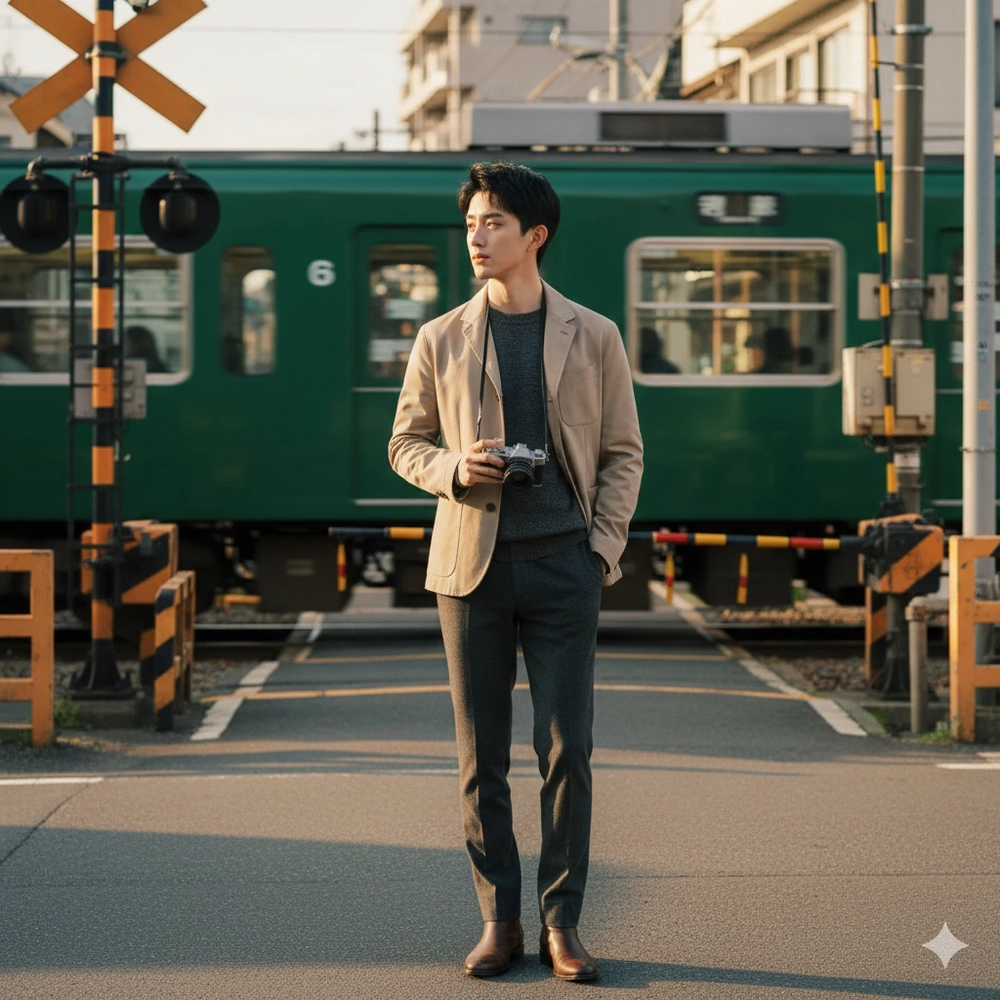 Tạo check-in đường ray tàu Nhật bằng Gemini AI