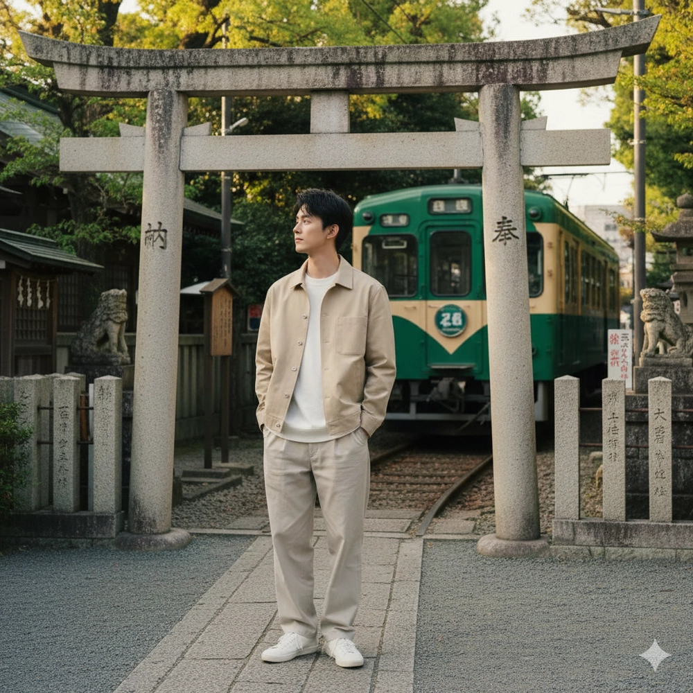 Tạo check-in đường ray tàu Nhật bằng Gemini AI