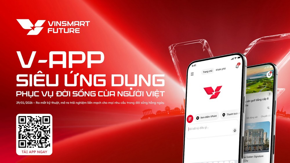 VinSmart Future trình làng V-App tích hợp toàn hệ sinh thái