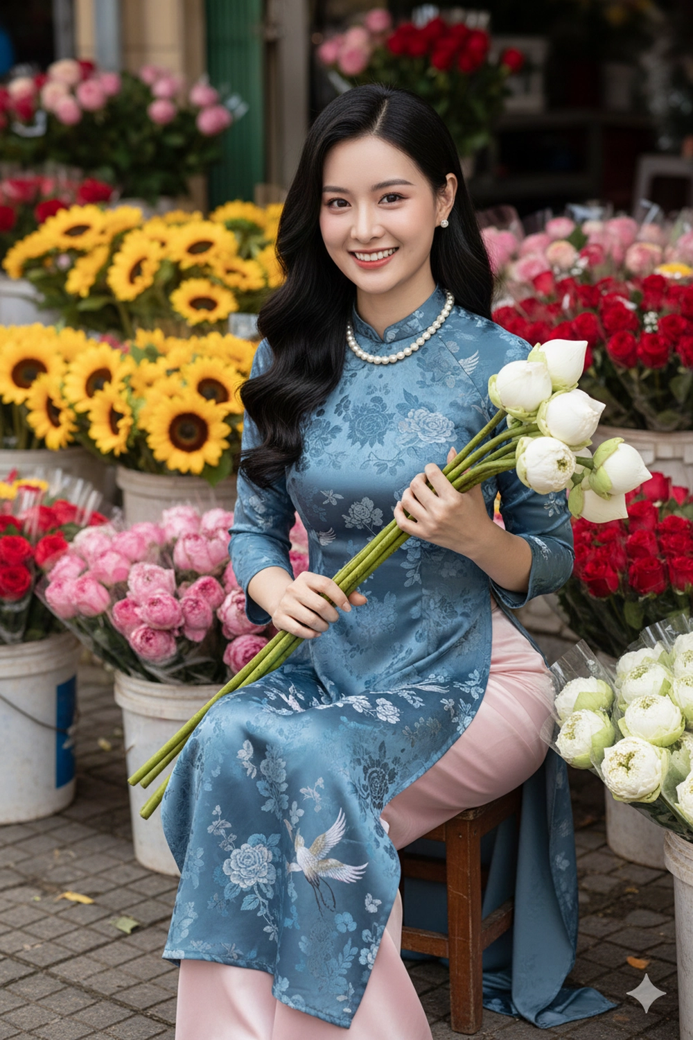 Bộ Prompt Gemini AI tạo ảnh áo dài Tết hợp trend!