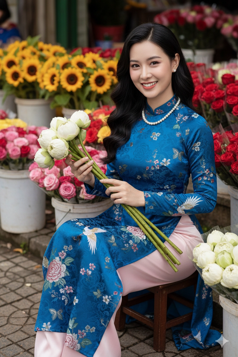 Bộ Prompt Gemini AI tạo ảnh áo dài Tết hợp trend!