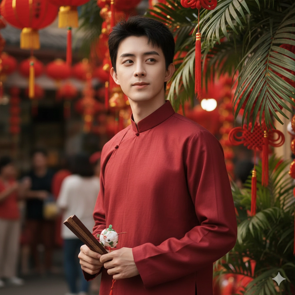 Câu lệnh Gemini AI tạo ảnh áo dài nam đón Tết cực ngầu!