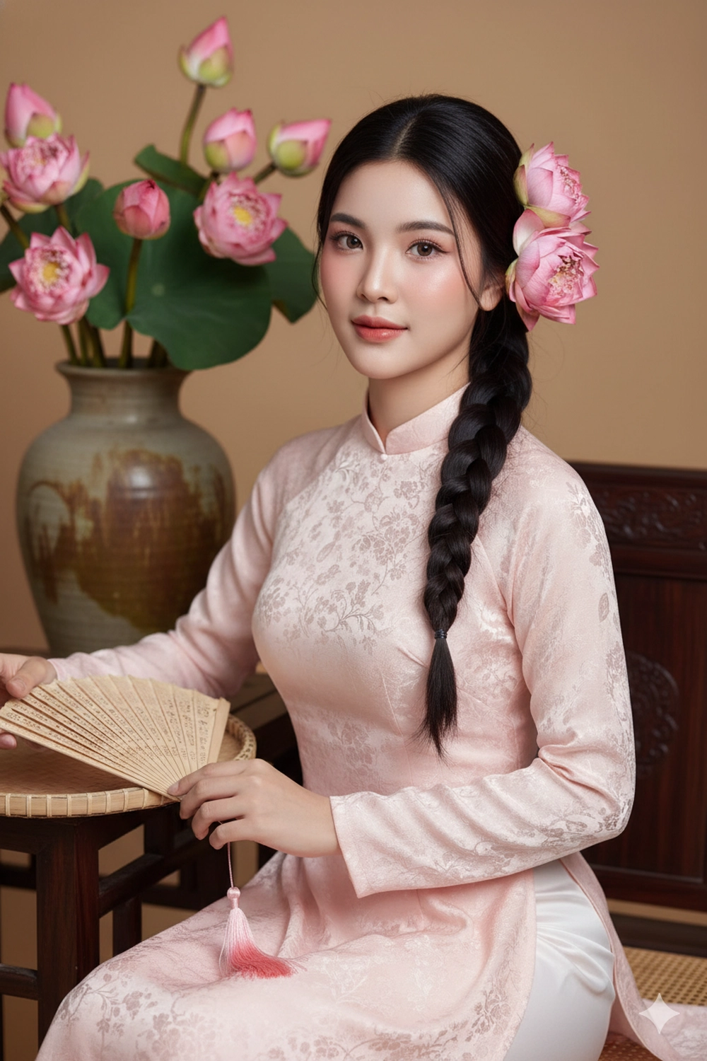 Dư âm Tết: Prompt Gemini tạo ảnh xuân trong studio