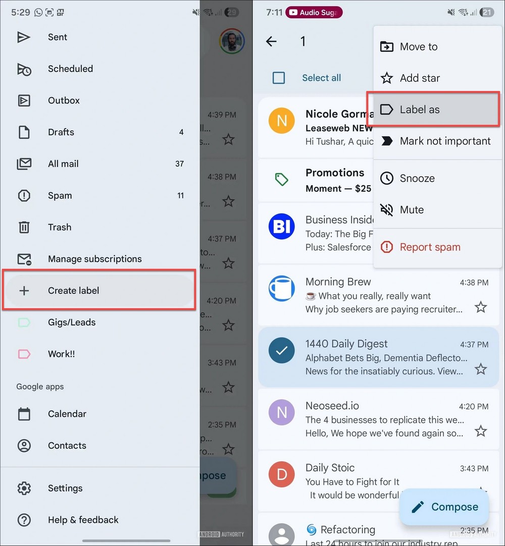 Google cập nhật tính năng mới cho Gmail trên Android