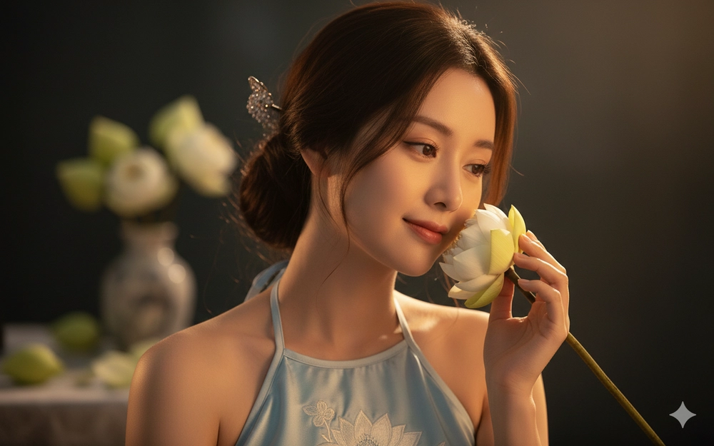 Hóa thân thành nàng thơ yếm lụa đón Tết với Gemini AI