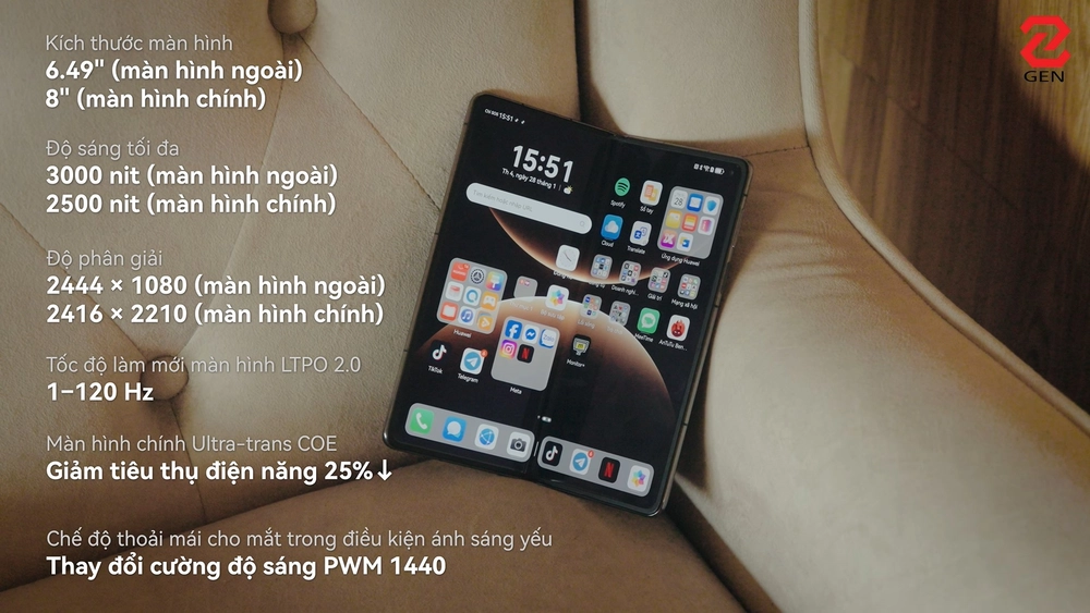 HUAWEI Mate X7: Vua gập trở lại, Google 'phà phà', giá 55 củ