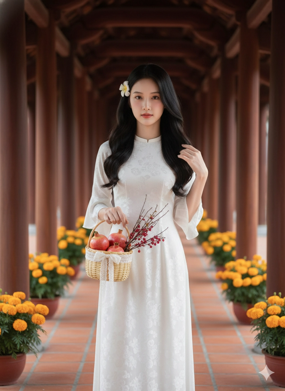 Khỏi chen lấn: Tạo ảnh đi lễ chùa đầu năm với Gemini