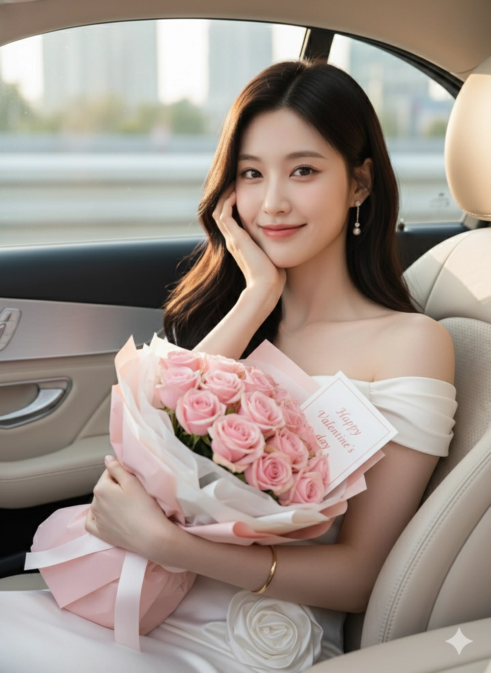 Prompt Gemini ôm hoa ngọt ngào cho nàng dịp Valentine 14/2