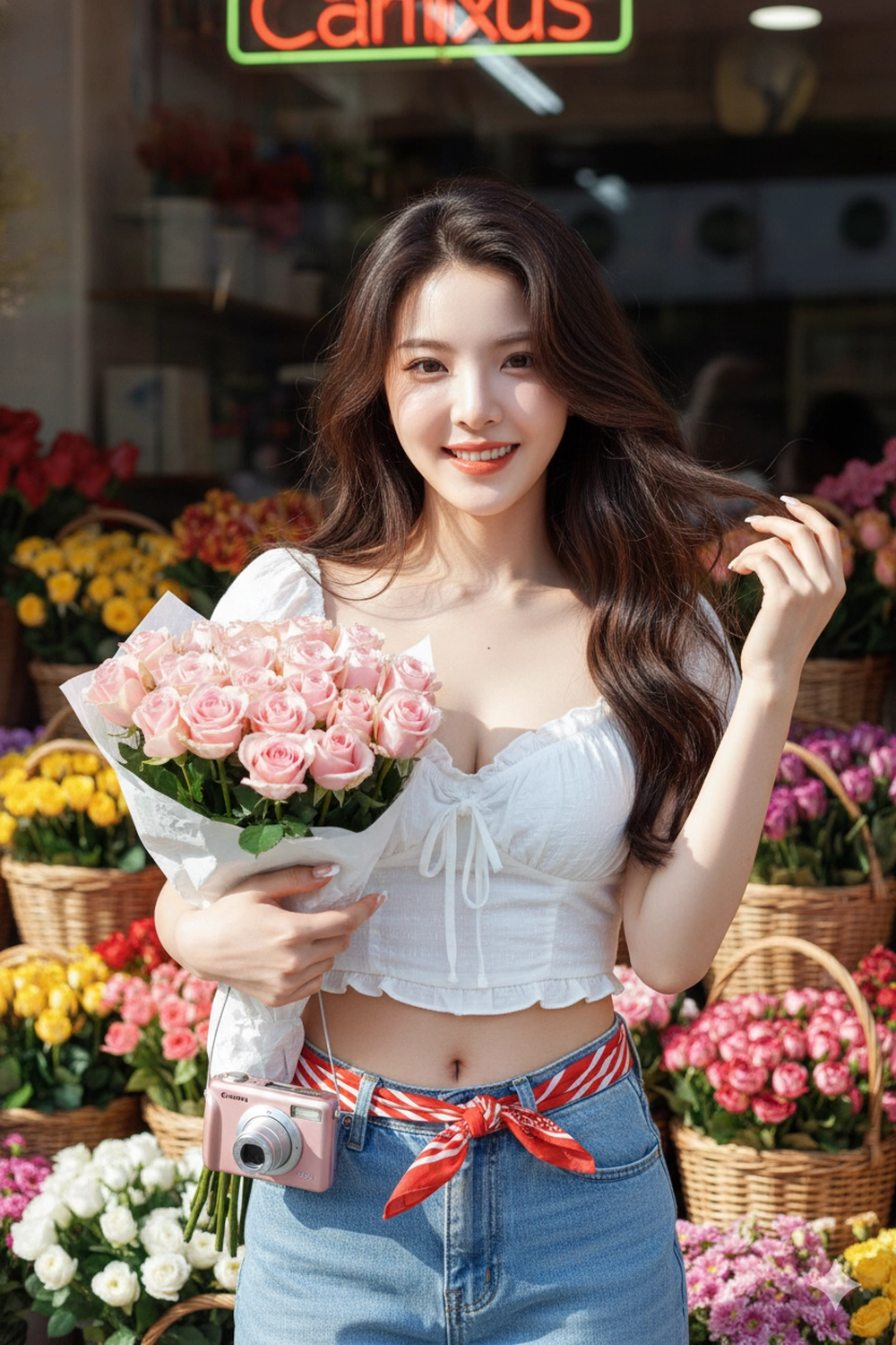 Prompt Gemini ôm hoa ngọt ngào cho nàng dịp Valentine 14/2