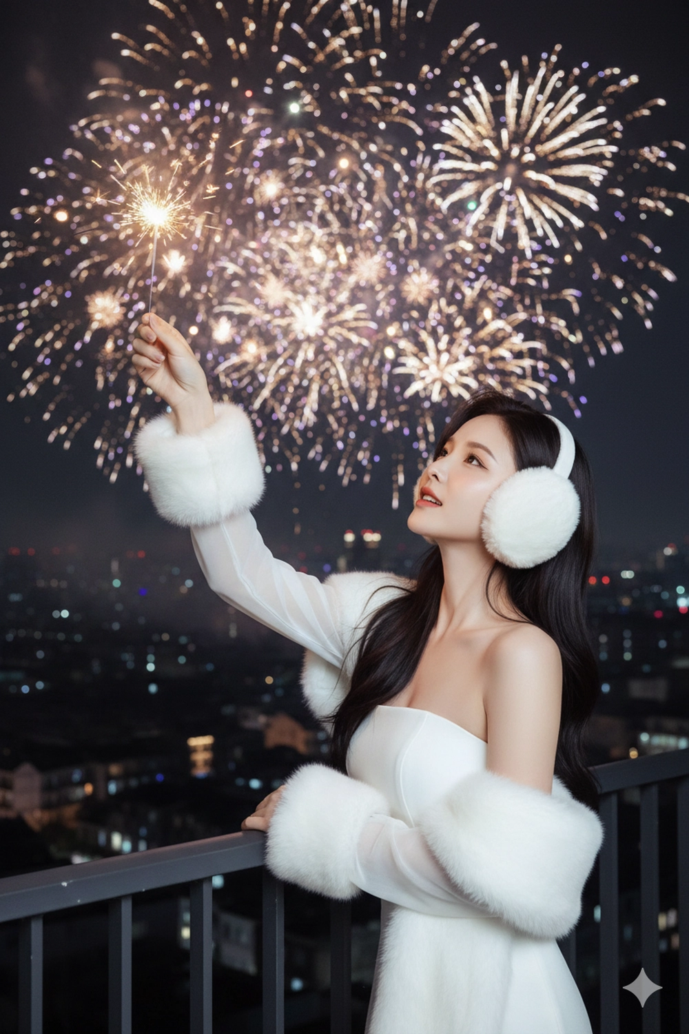 Prompt tạo ảnh đón pháo hoa lung linh đêm Giao Thừa 2026