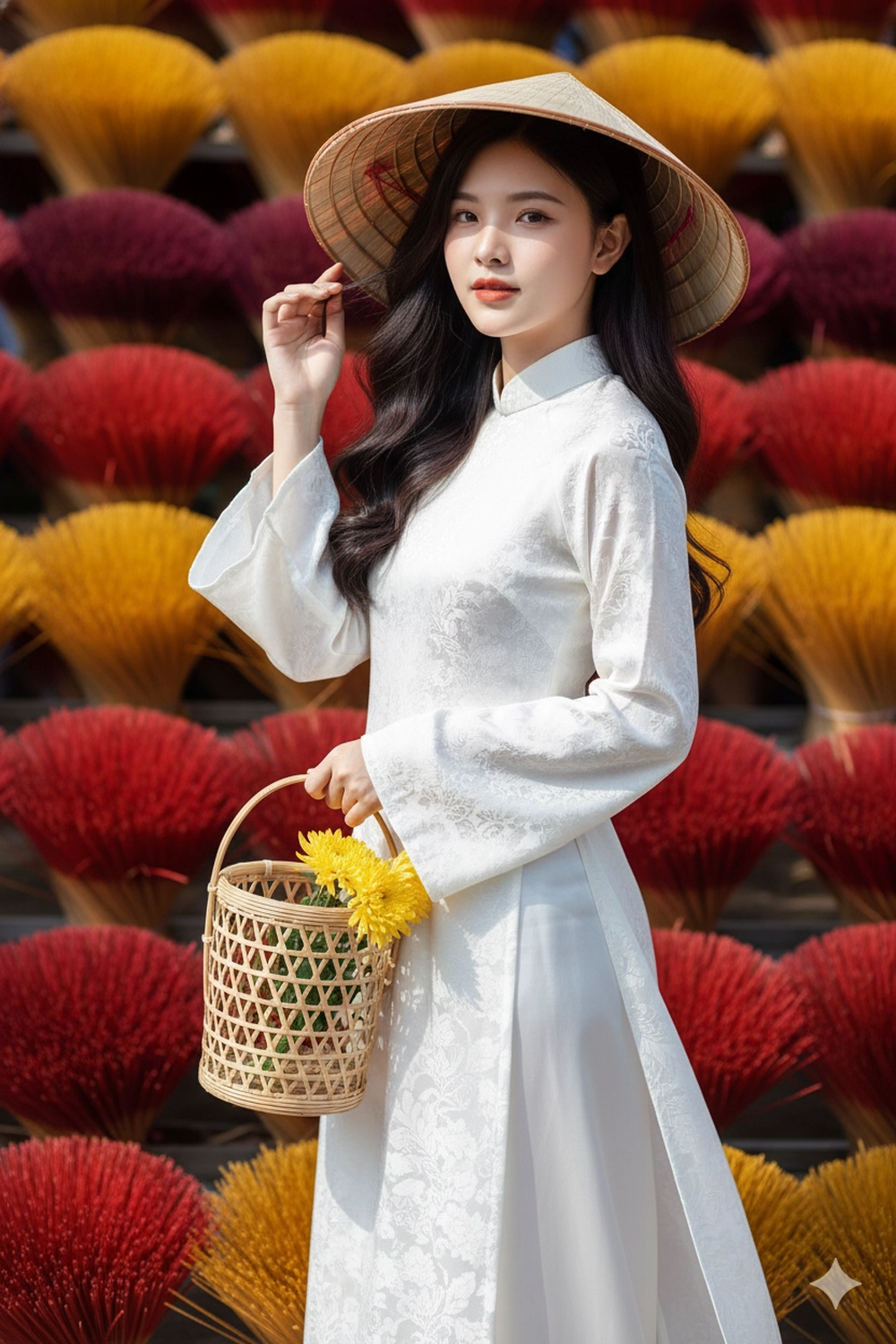 Prompt tạo ảnh du xuân làng hương Thủy Xuân cực đẹp