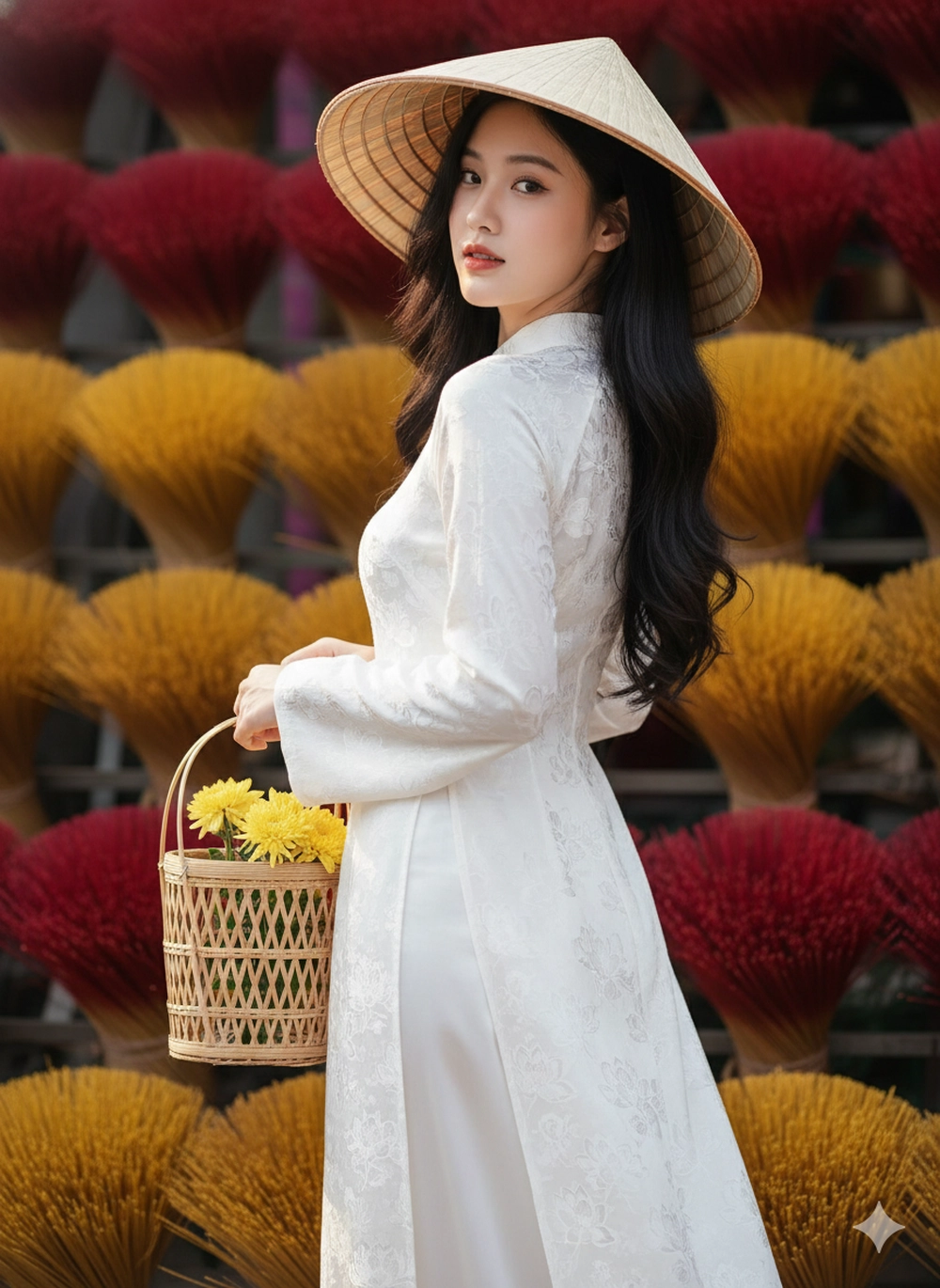 Prompt tạo ảnh du xuân làng hương Thủy Xuân cực đẹp