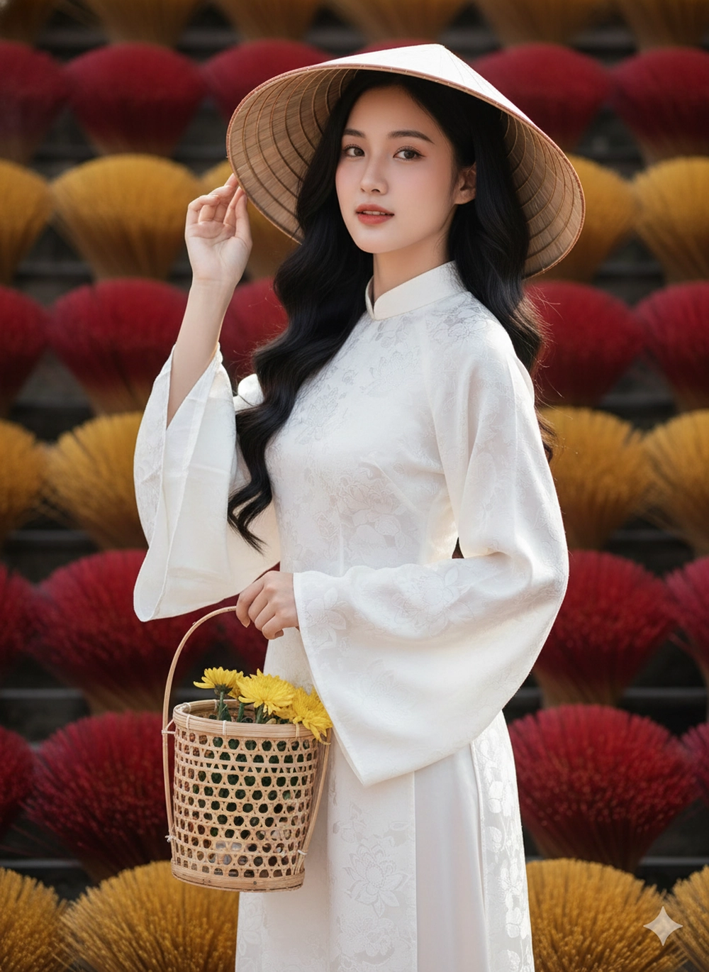 Prompt tạo ảnh du xuân làng hương Thủy Xuân cực đẹp