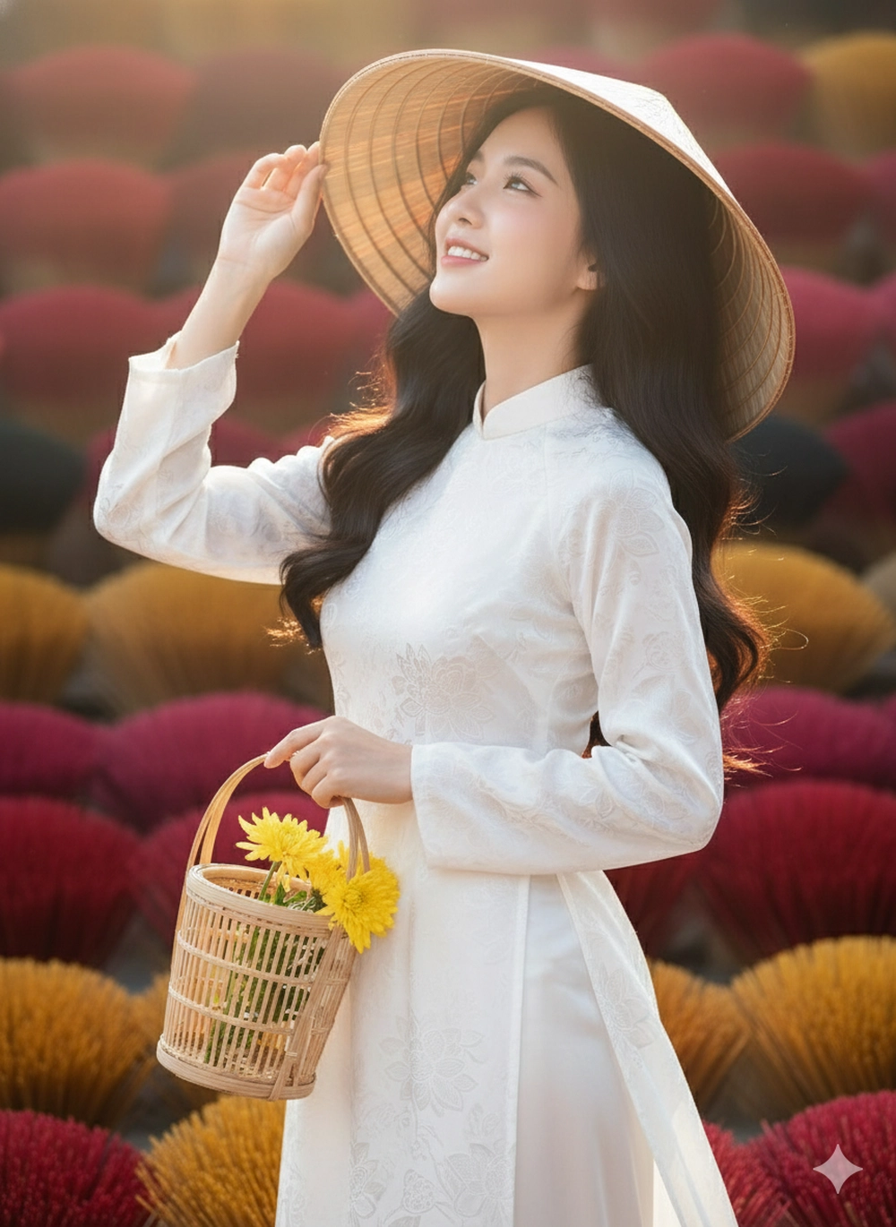 Prompt tạo ảnh du xuân làng hương Thủy Xuân cực đẹp