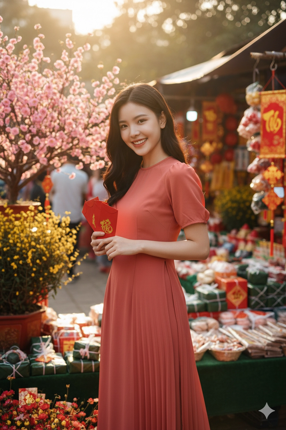 Săn ảnh Tết lộng lẫy trên phố với Prompt Gemini