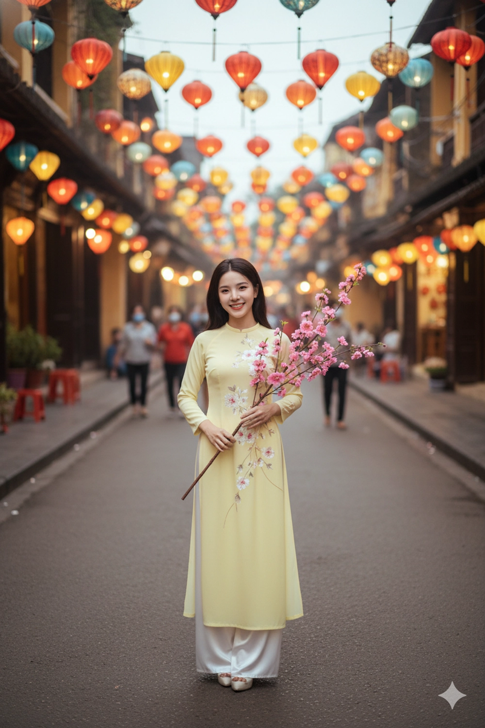 Săn ảnh Tết lộng lẫy trên phố với Prompt Gemini