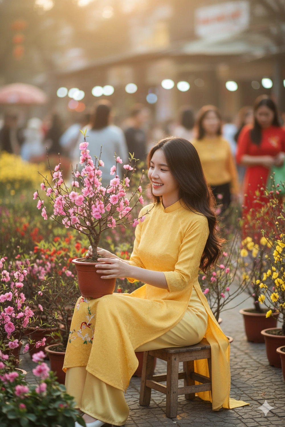 Săn ảnh Tết lộng lẫy trên phố với Prompt Gemini