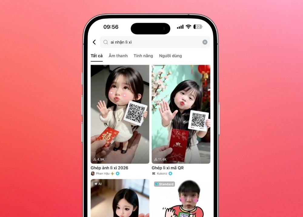 Tạo ảnh AI chibi 3D nhận lì xì cực đáng yêu với CapCut