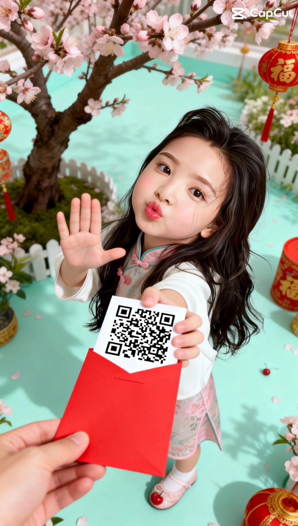 Tạo ảnh AI chibi 3D nhận lì xì cực đáng yêu với CapCut