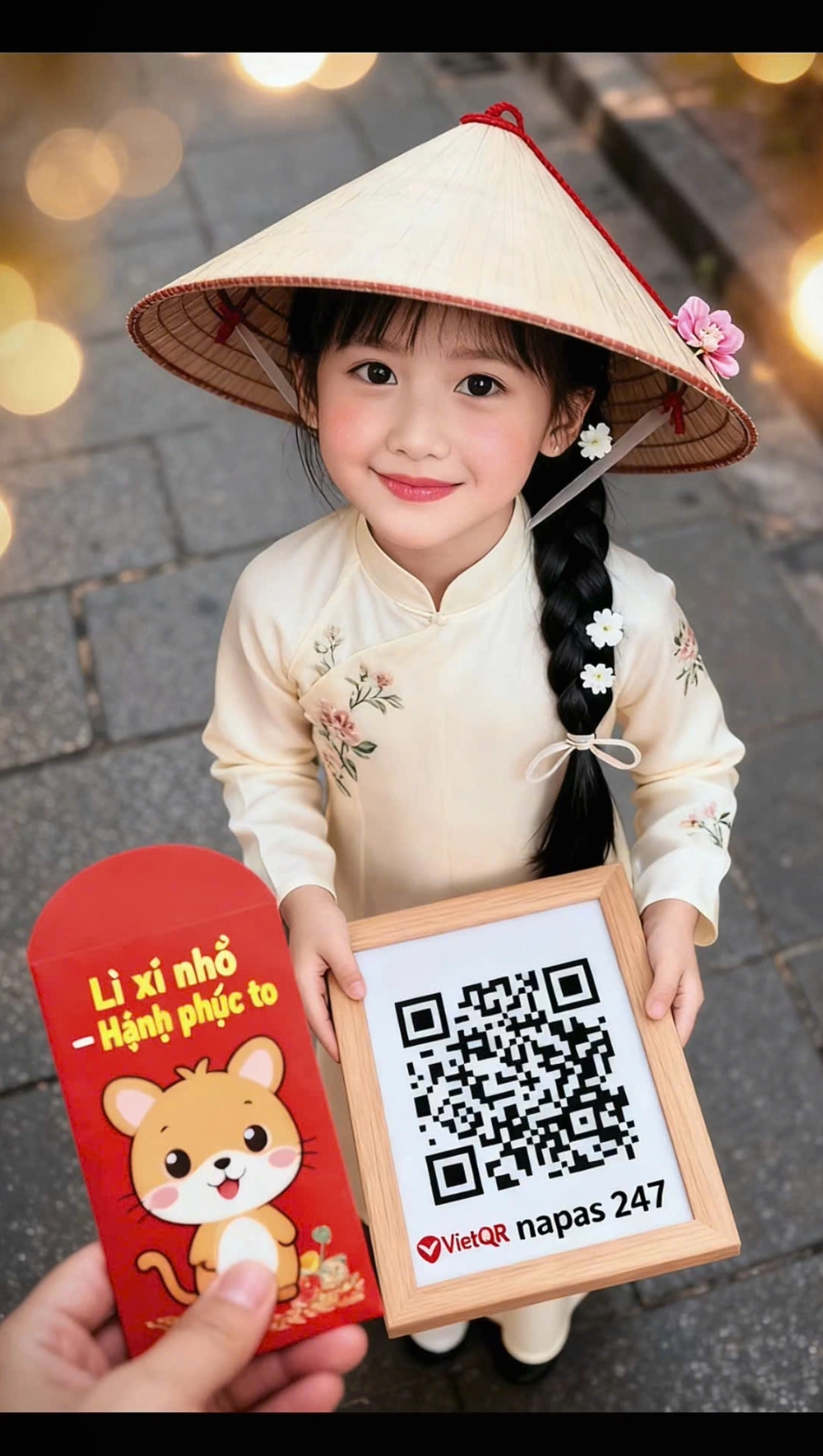 Tạo ảnh AI chibi 3D nhận lì xì cực đáng yêu với CapCut