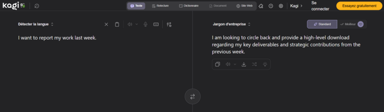Cách sử dụng Kagi - app "Google dịch kiểu LinkedIn"