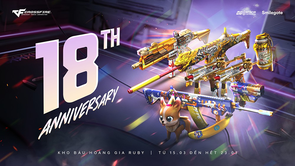 Crossfire mừng hành trình 18 năm với bộ đôi Kho Báu Hoàng Gia 18th Anniversary
