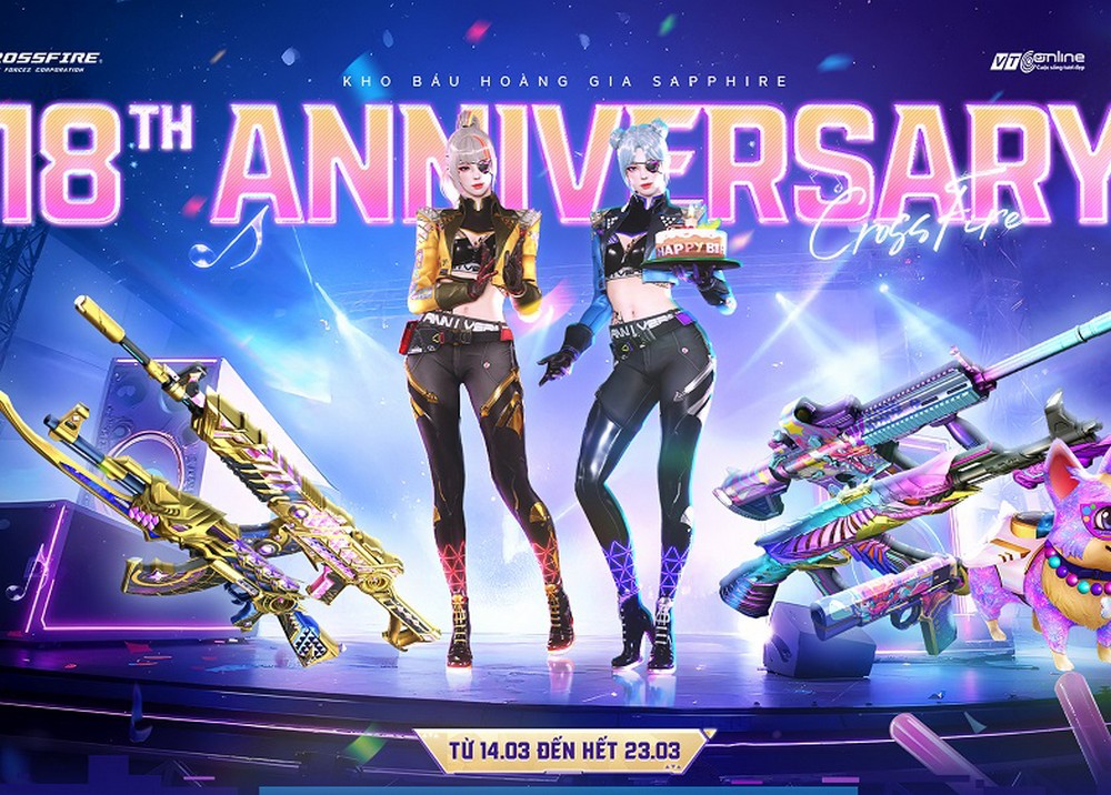 Crossfire mừng hành trình 18 năm với bộ đôi Kho Báu Hoàng Gia 18th Anniversary