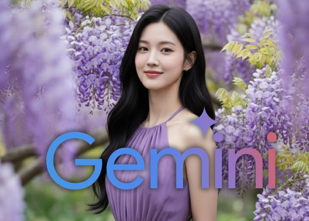 "Hóa" thiếu nữ giữa rừng hoa tím mộng mơ với Gemini