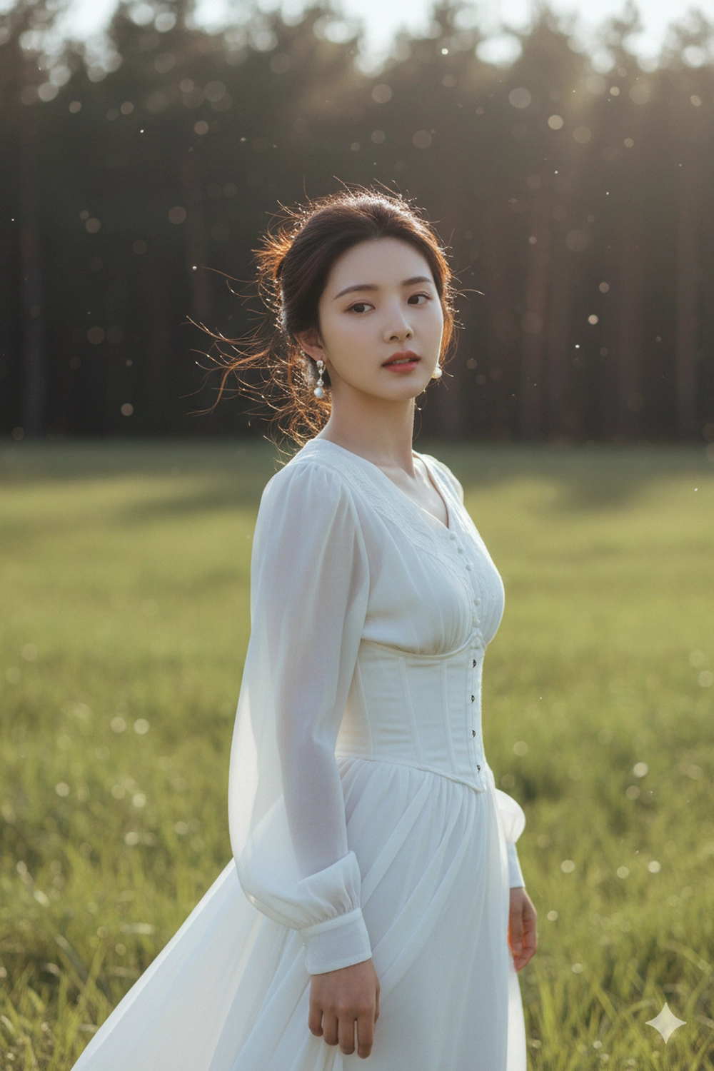 Prompt tạo ảnh nàng thơ dưới nắng vàng đẹp mê