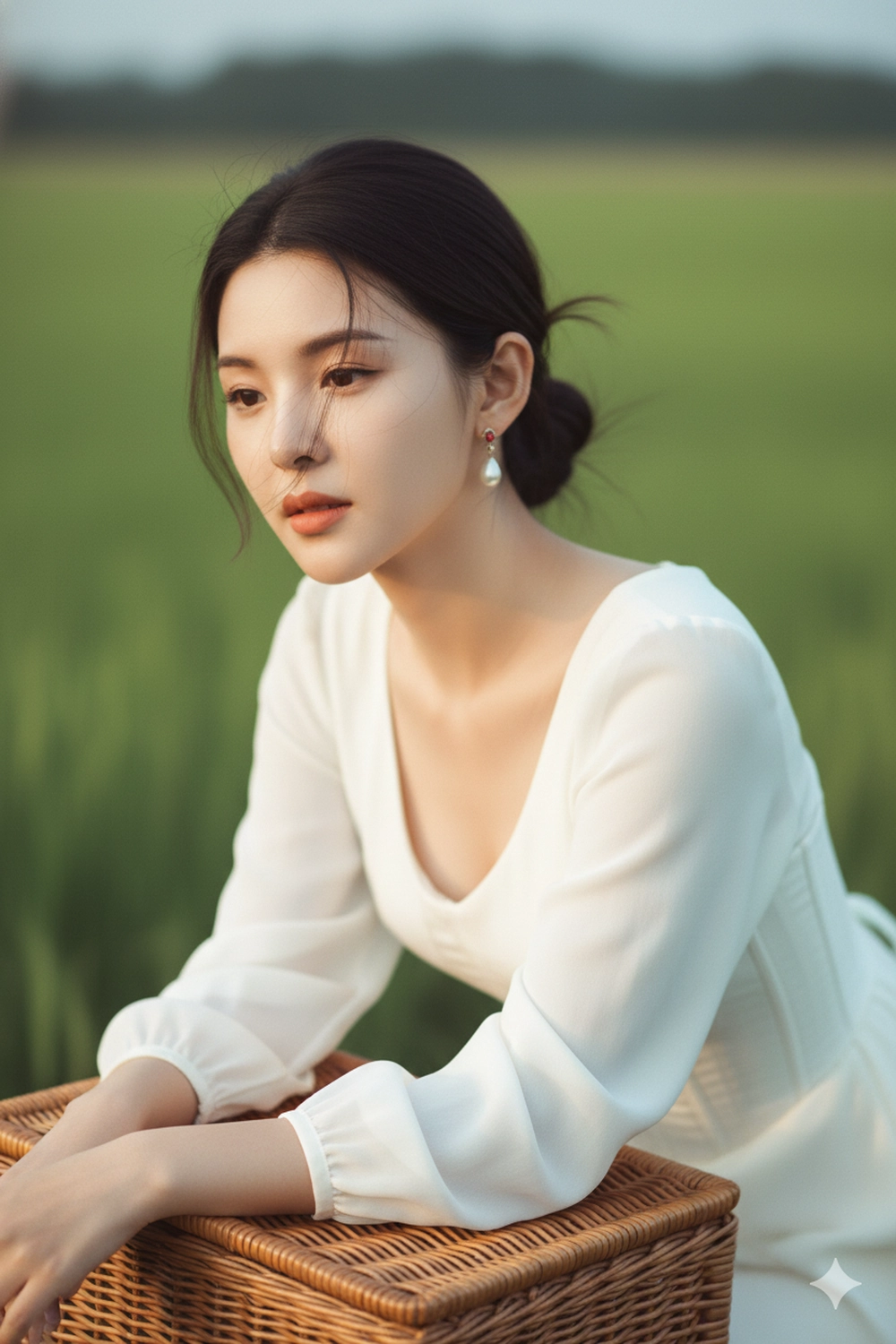 Prompt tạo ảnh nàng thơ dưới nắng vàng đẹp mê