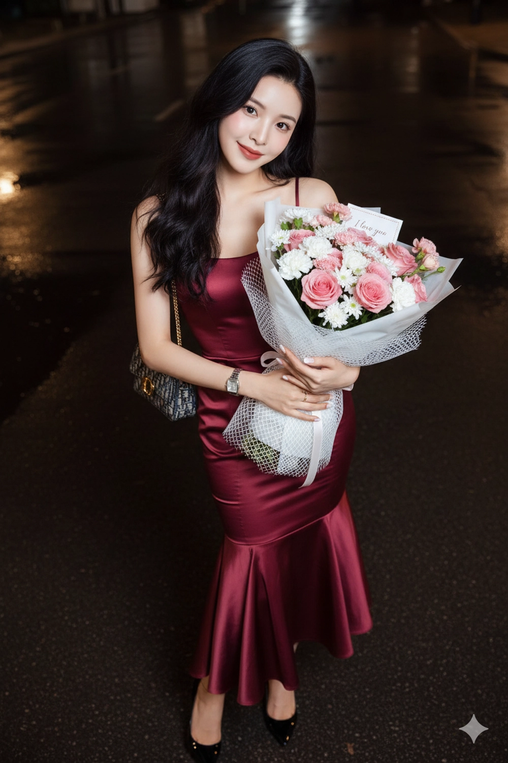 Tạo ảnh tặng hoa dịp 8/3 cho người đẹp với Gemini