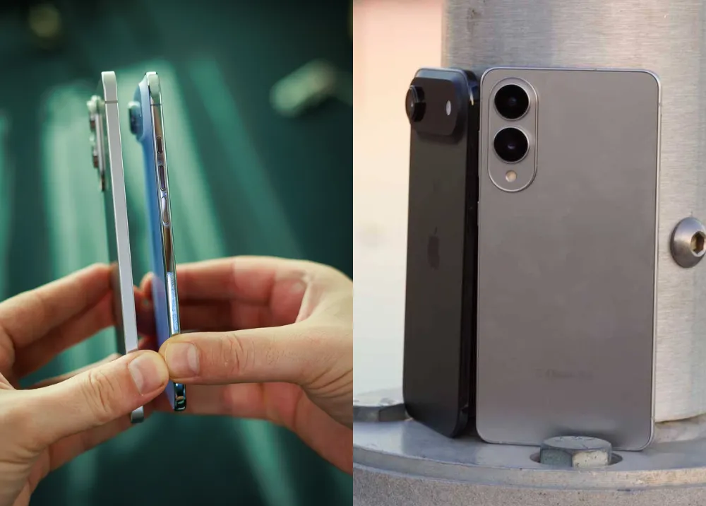 Thiết kế siêu mỏng: iPhone Air bỏ xa Samsung Galaxy S25 Edge