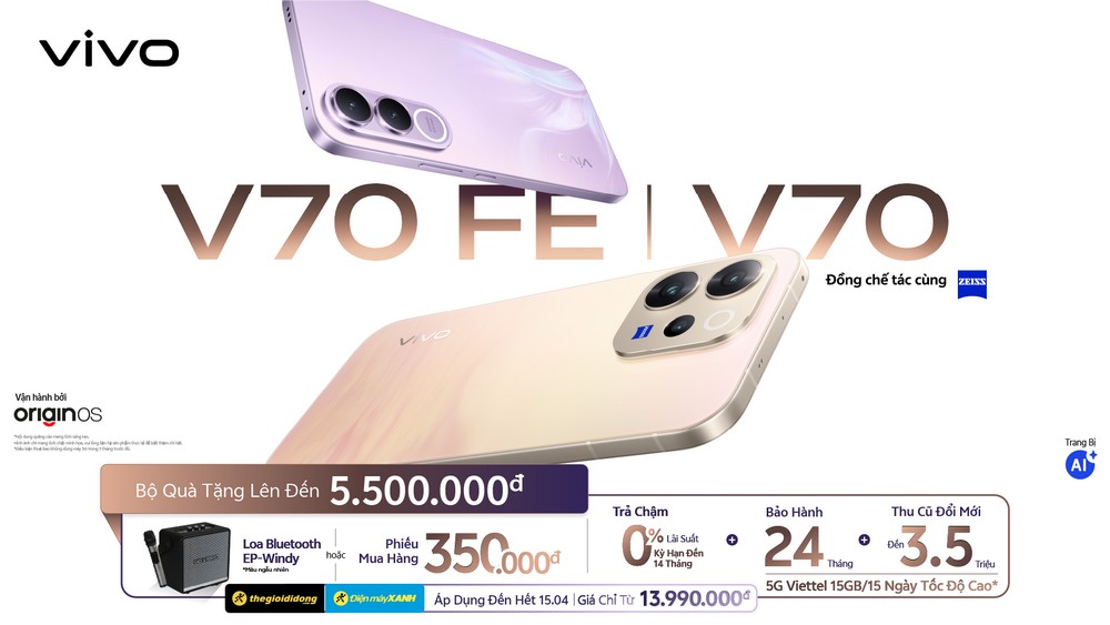 vivo V70 và vivo V70 FE ra mắt tại Việt Nam