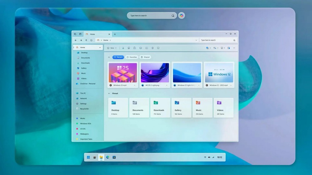 Bất ngờ với concept Windows 12