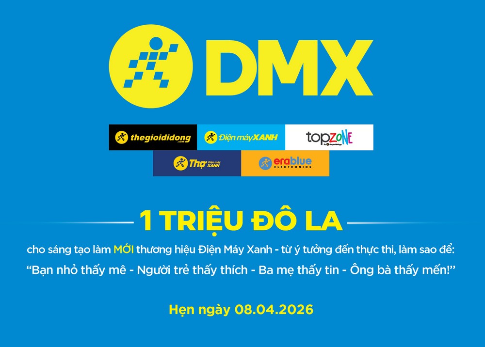 Điện Máy Xanh chi 1 triệu USD làm mới thương hiệu