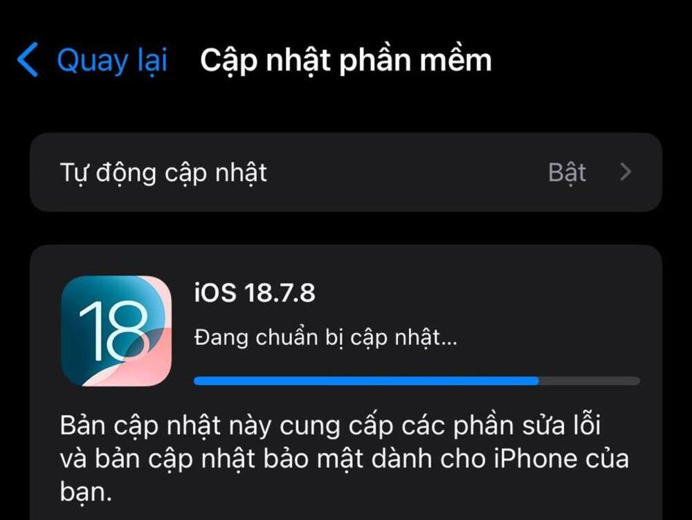 Dòng iPhone nào nên cài đặt iOS 18.7.8 lúc này?