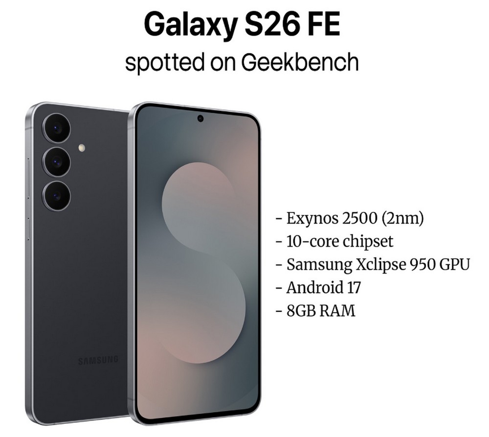 Galaxy S26 FE lộ cấu hình đáng chú ý trên Geekbench