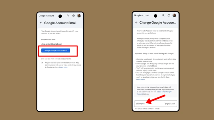 Gmail chính thức cho phép đổi tên tài khoản