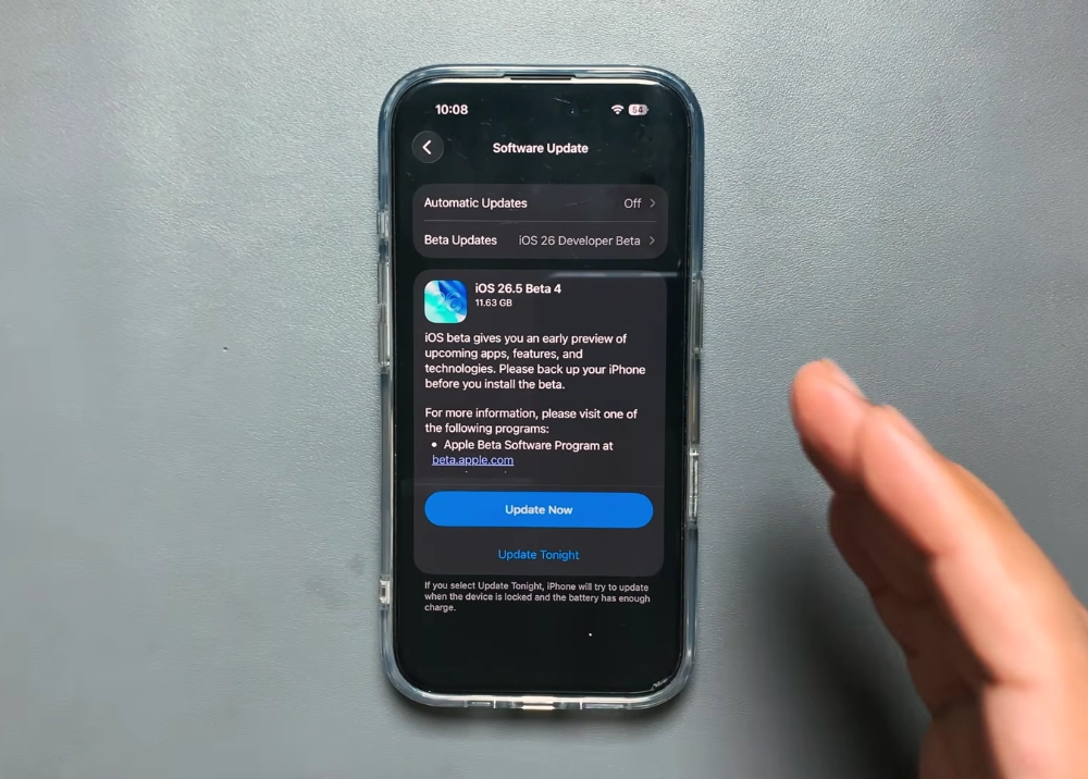 Review iOS 26.5 Beta 4: Tập trung ổn định, pin chưa ấn tượng