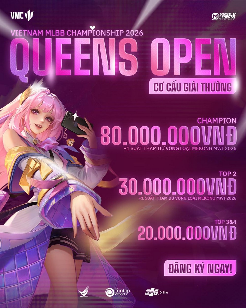 Nữ tuyển thủ MLBB tranh tài tại VMC Queens Open 2026