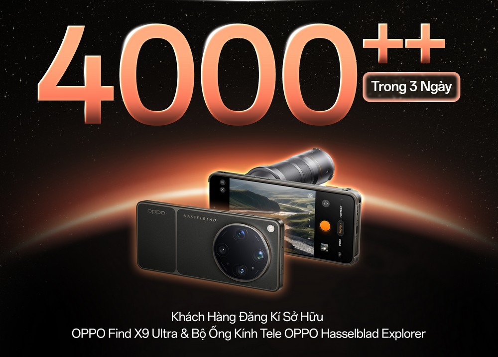 OPPO Find X9 Ultra hút hơn 4.000 lượt đăng ký