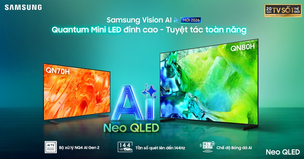 Samsung nâng tầm trải nghiệm giải trí với AI TV 2026