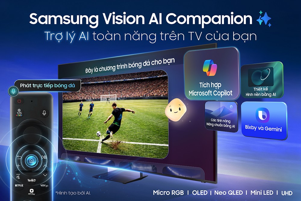 Samsung bắt tay Điện máy Xanh, mở bán bộ đôi AI TV
