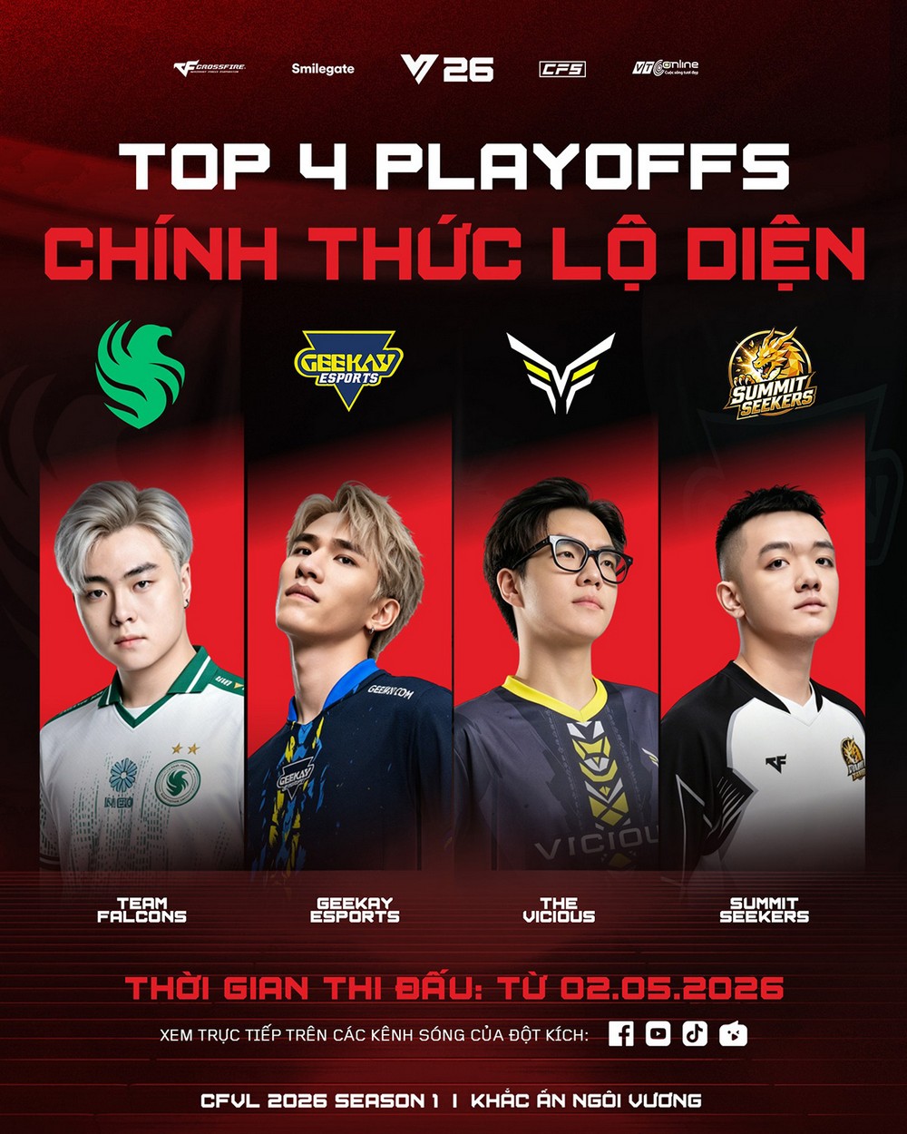 CFVL 2026 Season 1: Lộ diện tứ hùng bước vào Playoffs