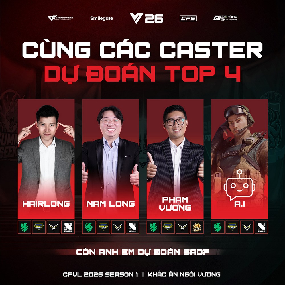 CFVL 2026 Season 1: Lộ diện tứ hùng bước vào Playoffs